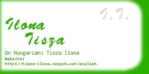 ilona tisza business card